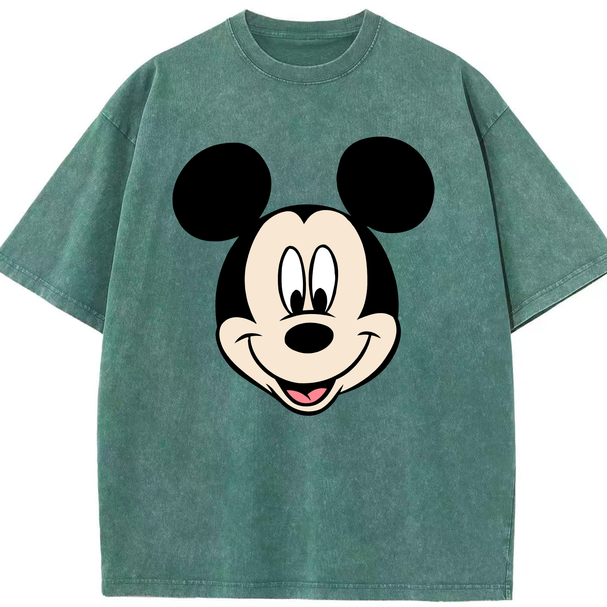 （画像用） ミッキーマウス Mickey Mouse 綿100% ヴィンテージ風 半袖Tシャツ（フロントプリント）